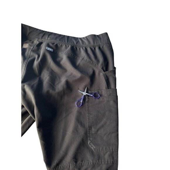 Figs Women's Sz XXL Kade Black Cargo Scrub Pants Technical Collection T21004 - Picture 12 of 13